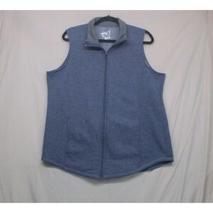 Just My Size Blue Zip Front Casual Trendy Vest Unisex Size 2X